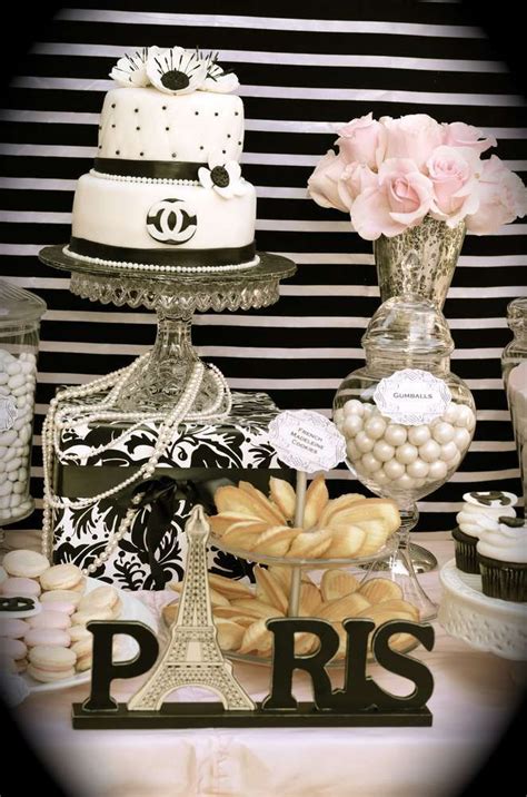 chanel paris themed party|chanel themed party decor.